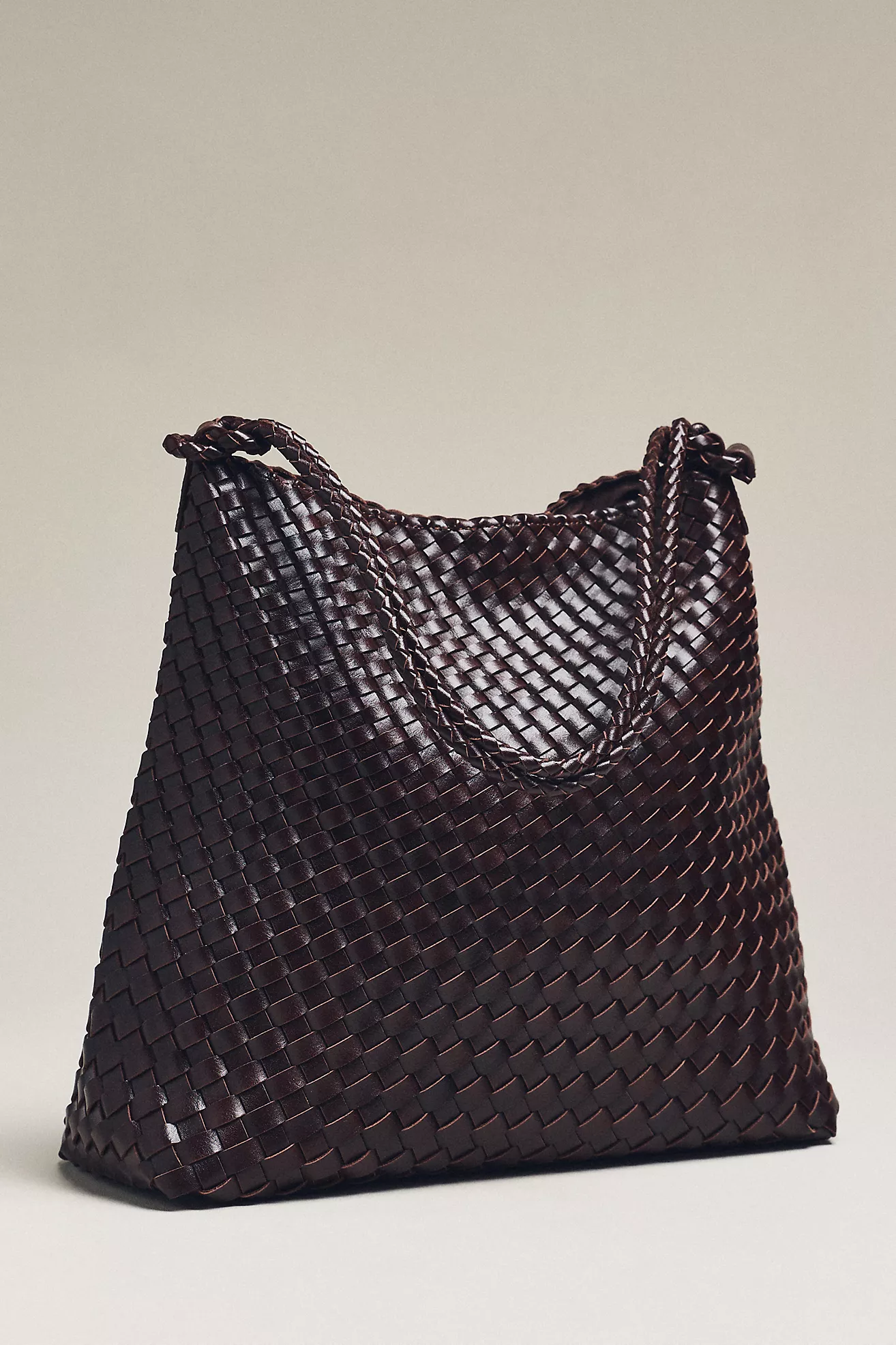 By Anthropologie , Woven Knotted-Strap Bucket Bag