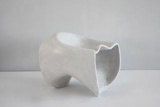 Convex Concave Bent Tube chair by Voukenas Petrides