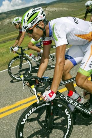 Fred Rodriguez (Team Exergy) in action during stage 4 of the USA Pro Cycling Challenge.