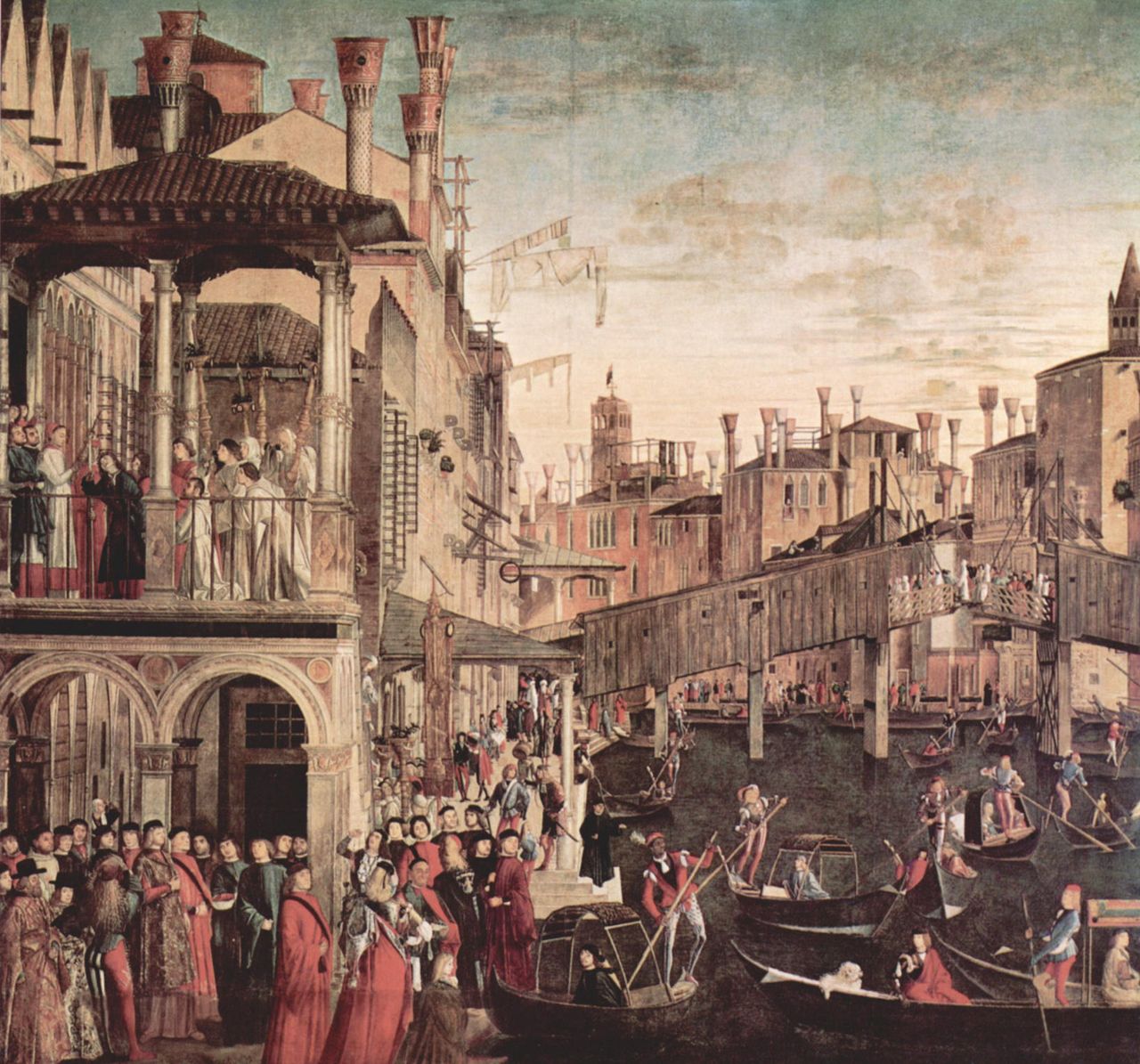 Vittore Carpaccio The Miracle of the Relic of the Cross at the Ponte di Rialto Gallerie dell&#039;Accademia Venice