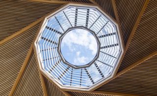 Detail of the oculus at Le Dome winery