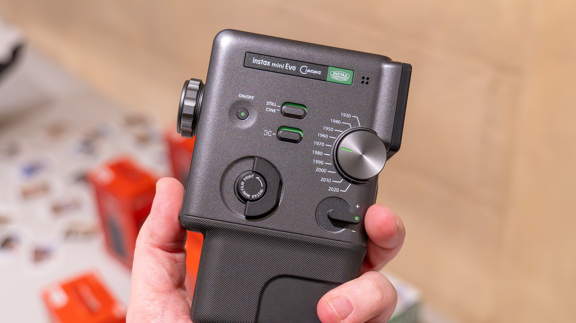 Fujifilm's retro-style Instax Mini Evo Cinema camera being tested