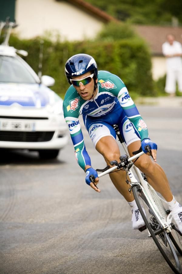 France's Laurent Mangel (Saur - Sojasun) took the final podium step, within a second of the winner's time.