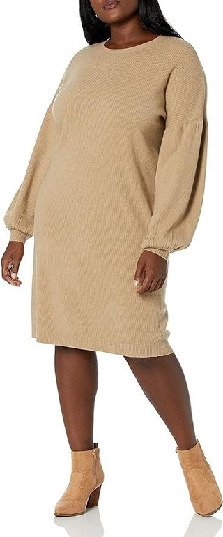 The Drop + Aiko Puff-Sleeve Sweater Dress