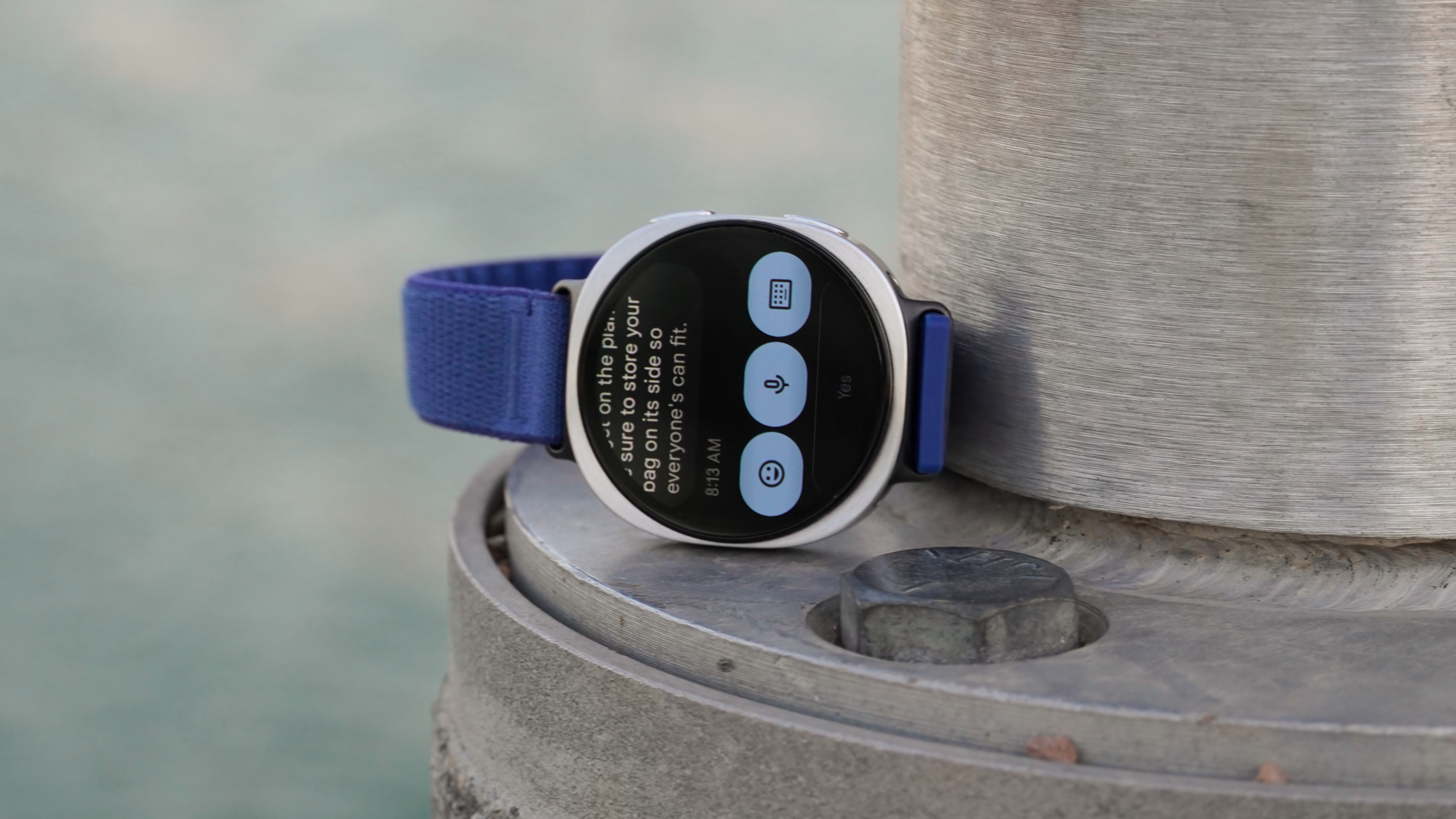 The Google Messages app on the Samsung Galaxy Watch 8.
