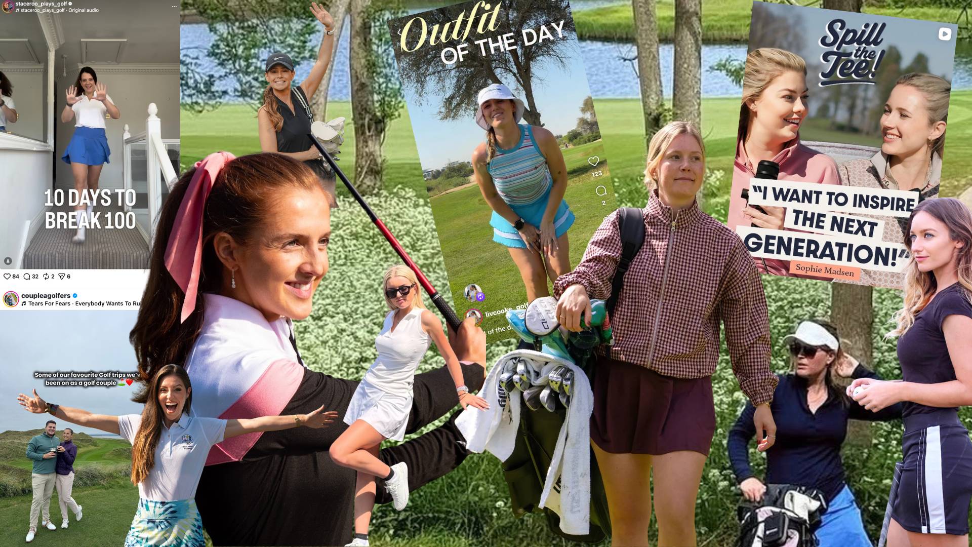 Various female golfer Instagram accounts