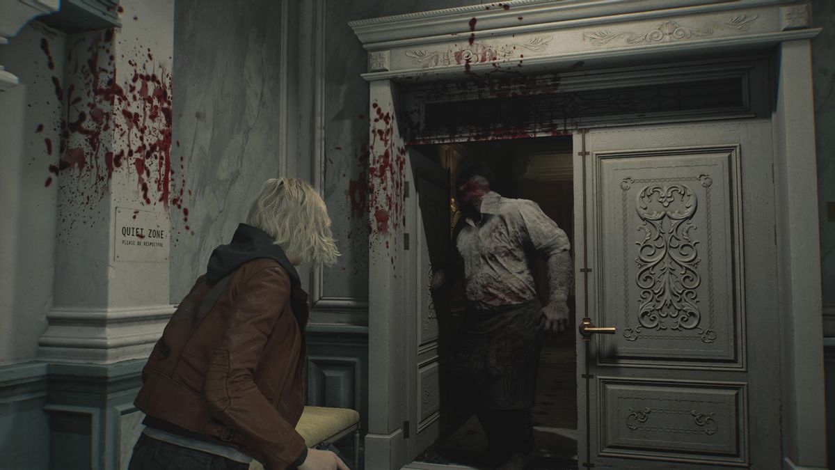Resident Evil Requiem chef in the doorway