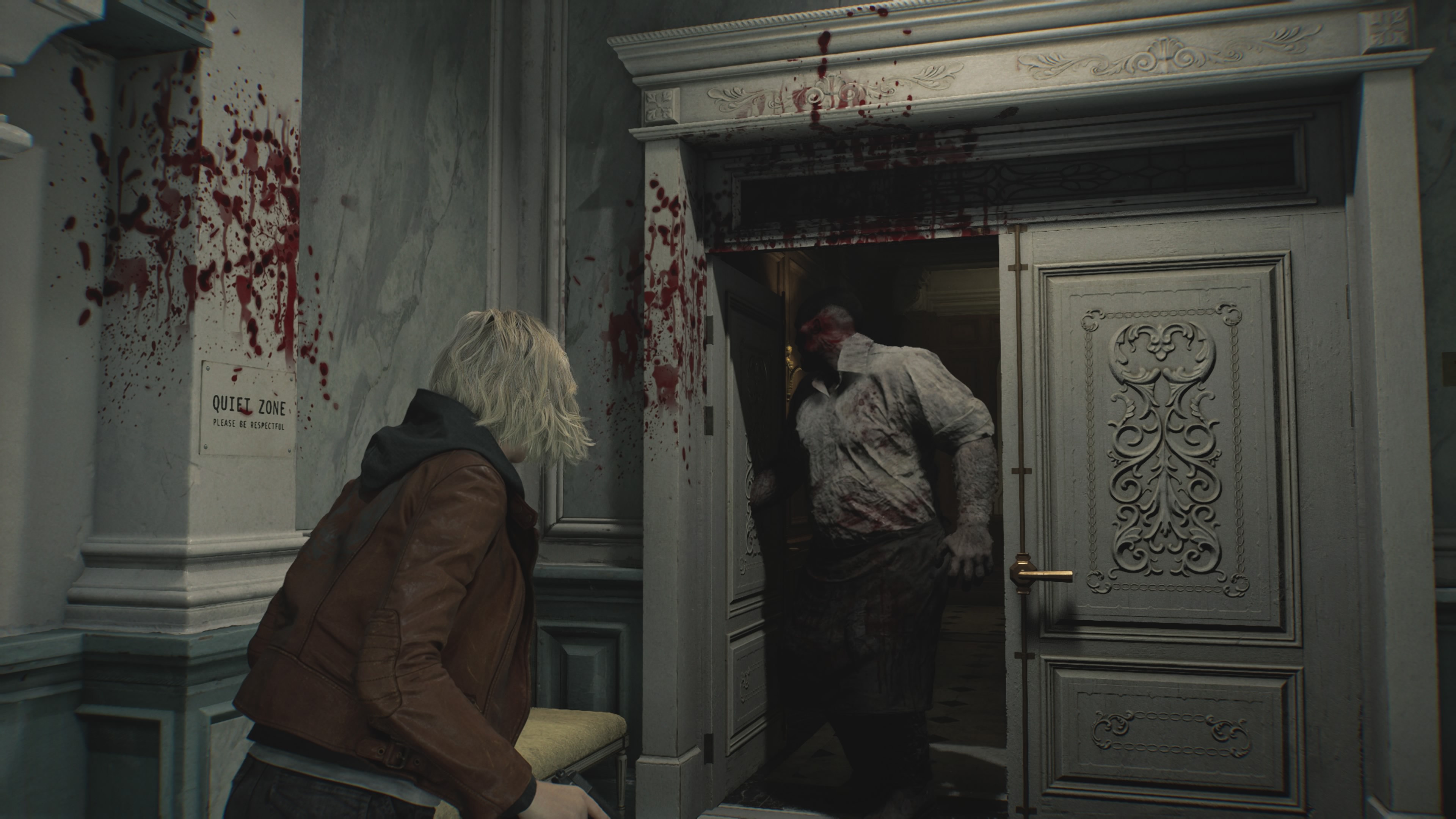 Resident Evil Requiem chef in the doorway