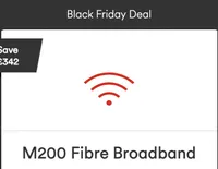 M200 Fibre Broadband&nbsp;| was £50, now £31 at Virgin