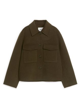 Penny Martin and Arket Wool Overshirt - Khaki Green - Arket Gb