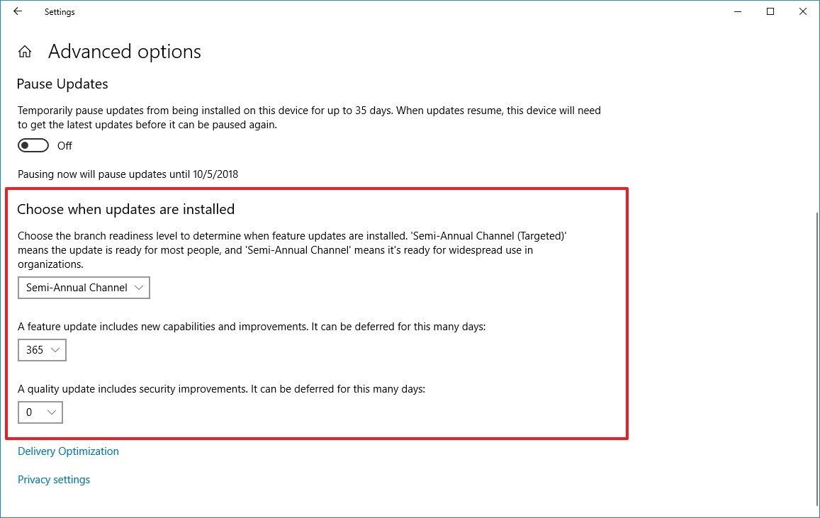 How to delay the Windows 10 October 2018 Update but still get updates ...