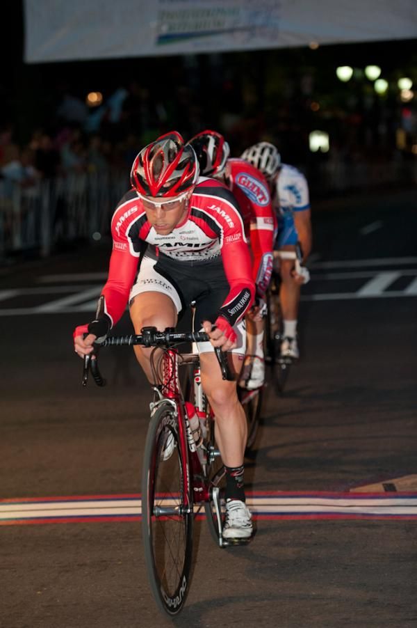 Kyle Wamsley leads the break.
