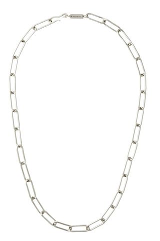 Machete Paperclip Chain Necklace in Silver