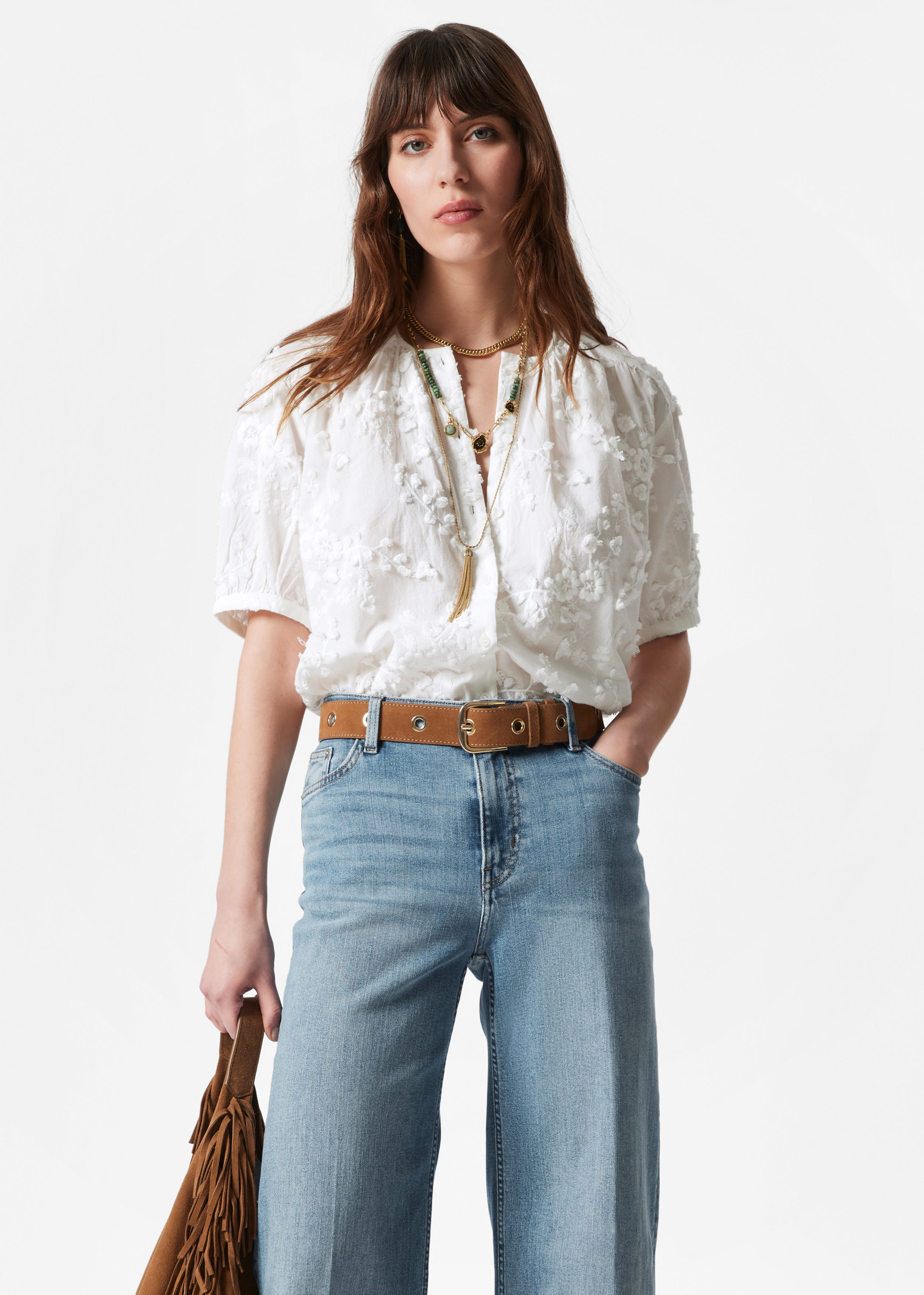 Oversized Puff-Sleeve Blouse