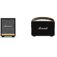 Marshall Uxbridge Home Voice Speaker with Amazon Alexa Built-in, Black &amp; Kilburn II Bluetooth Portable Speaker - Black &amp; Brass Bundle Deal: Was $519.98, now $329.98