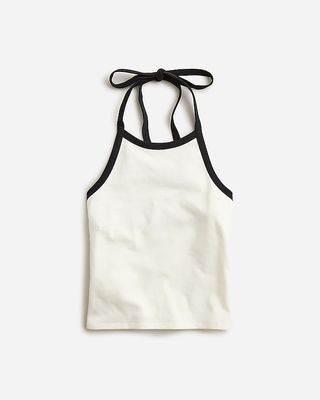 Mariner Cloth Halter Top With Contrast Trim