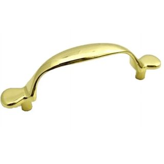 A brushed brass handle