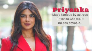 Image of actress Priyanka in red dress