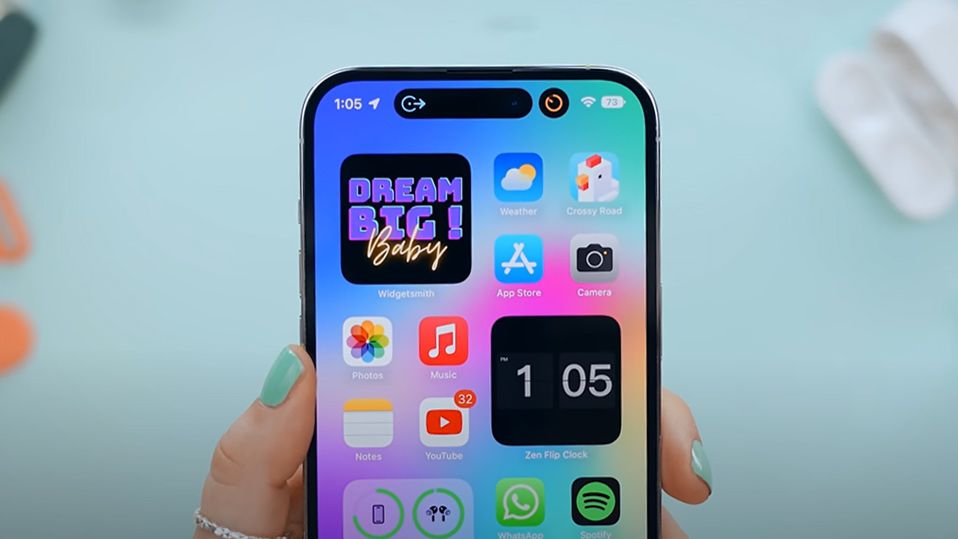 A screenshot from a video of iPhone 14 Pro tips