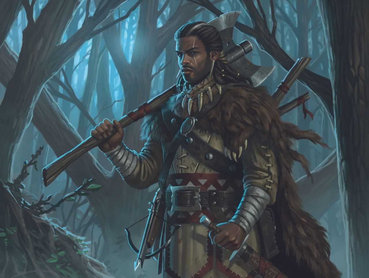 Spearing worked on both a Cintiq 21UX and MacBook Pro using Photoshop to create his masterpiece
