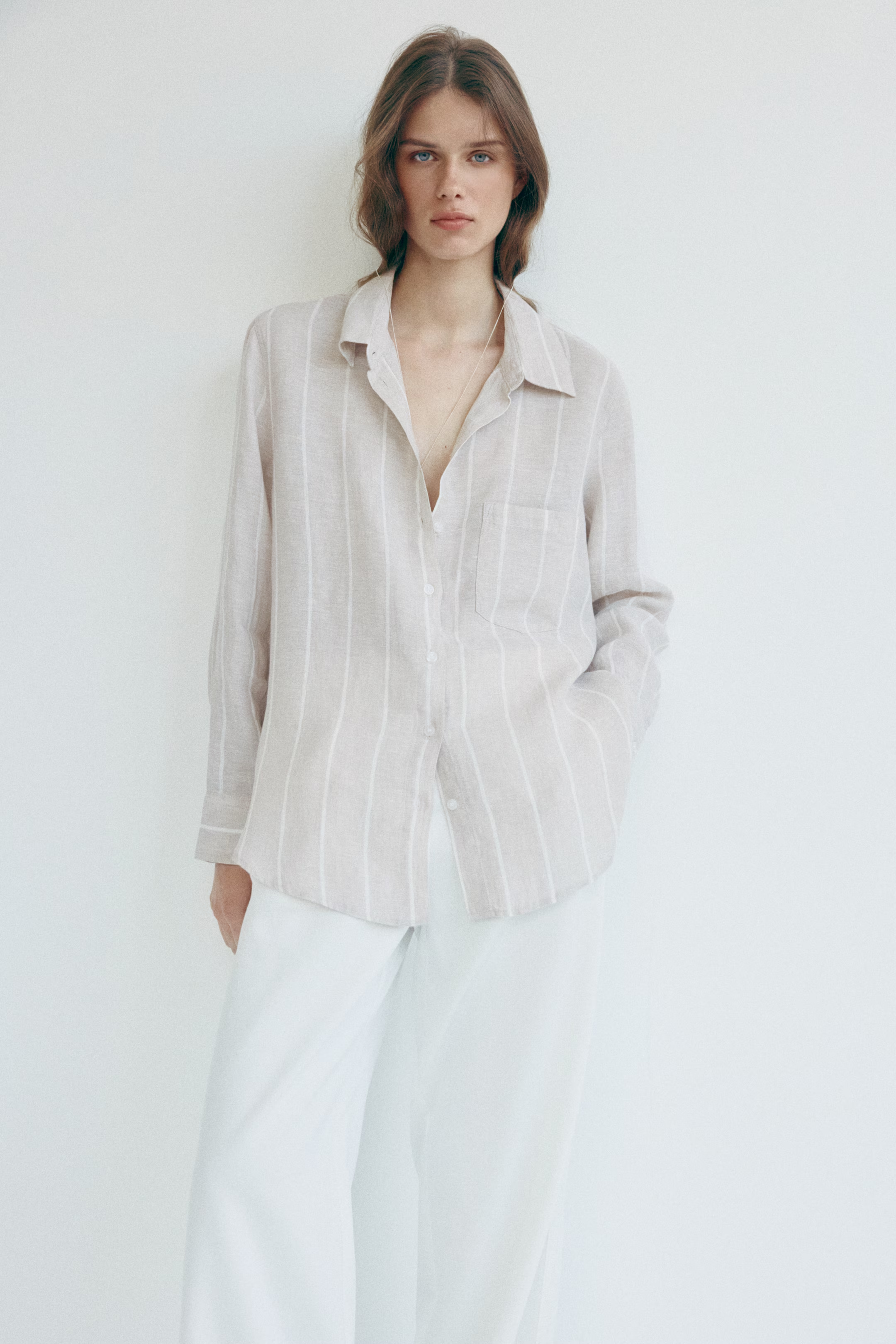 h&amp;m, Linen Shirt