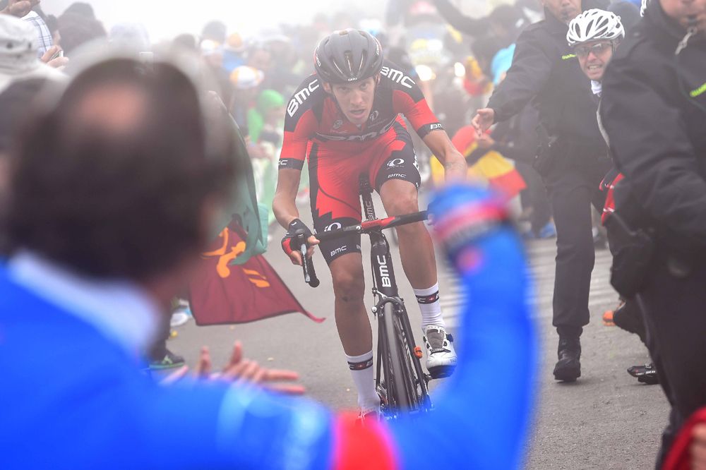 Alessandro De Marchi (BMC) heads towards the win on stage 14 of the Vuelta a Espana