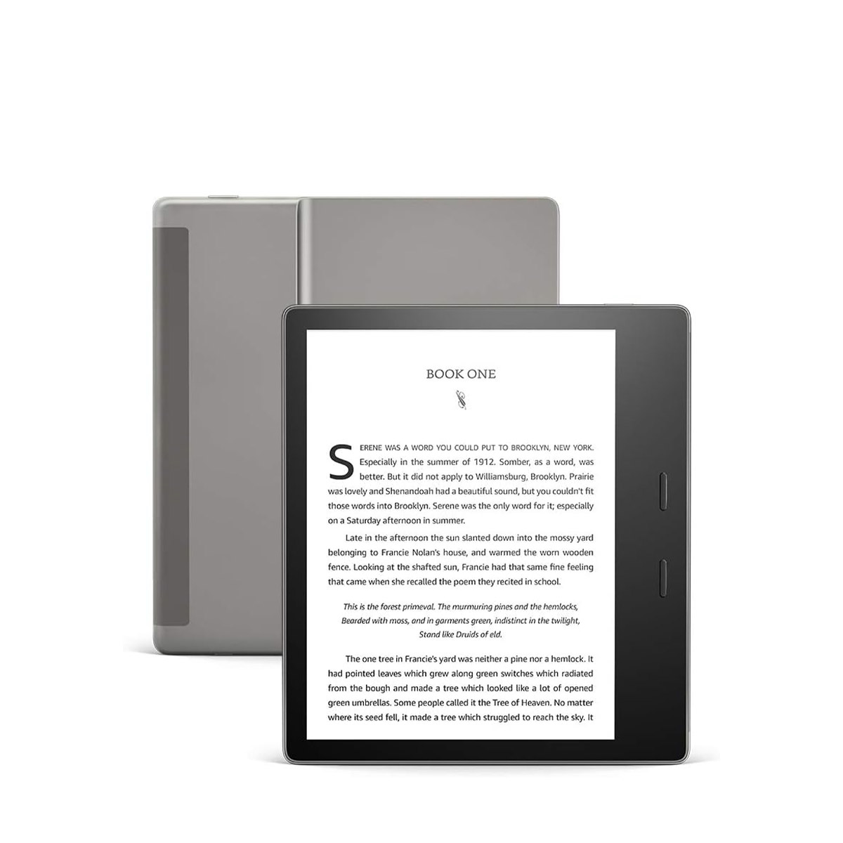 Amazon Kindle Oasis on a white background