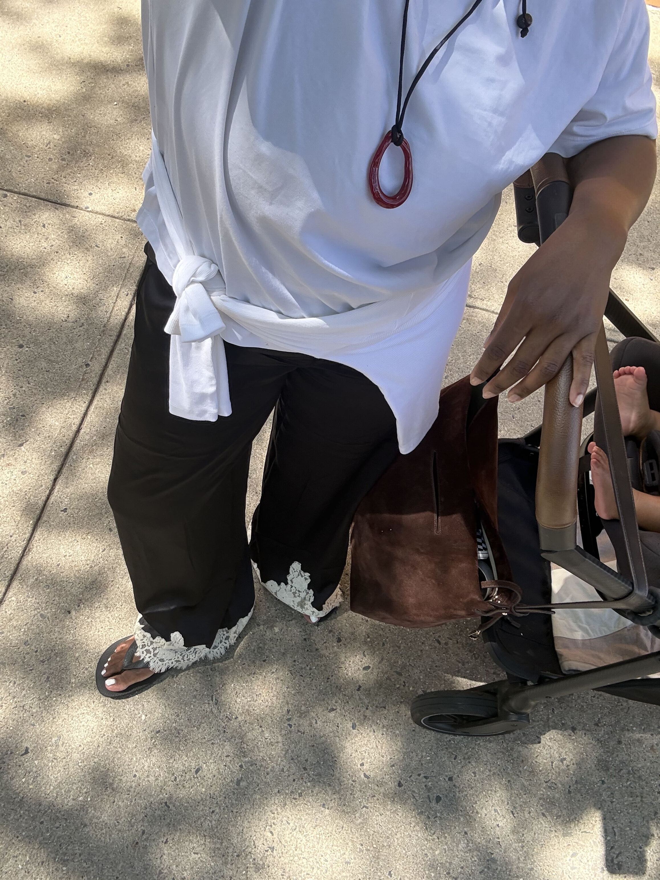 black woman wearing neutral fall outfits