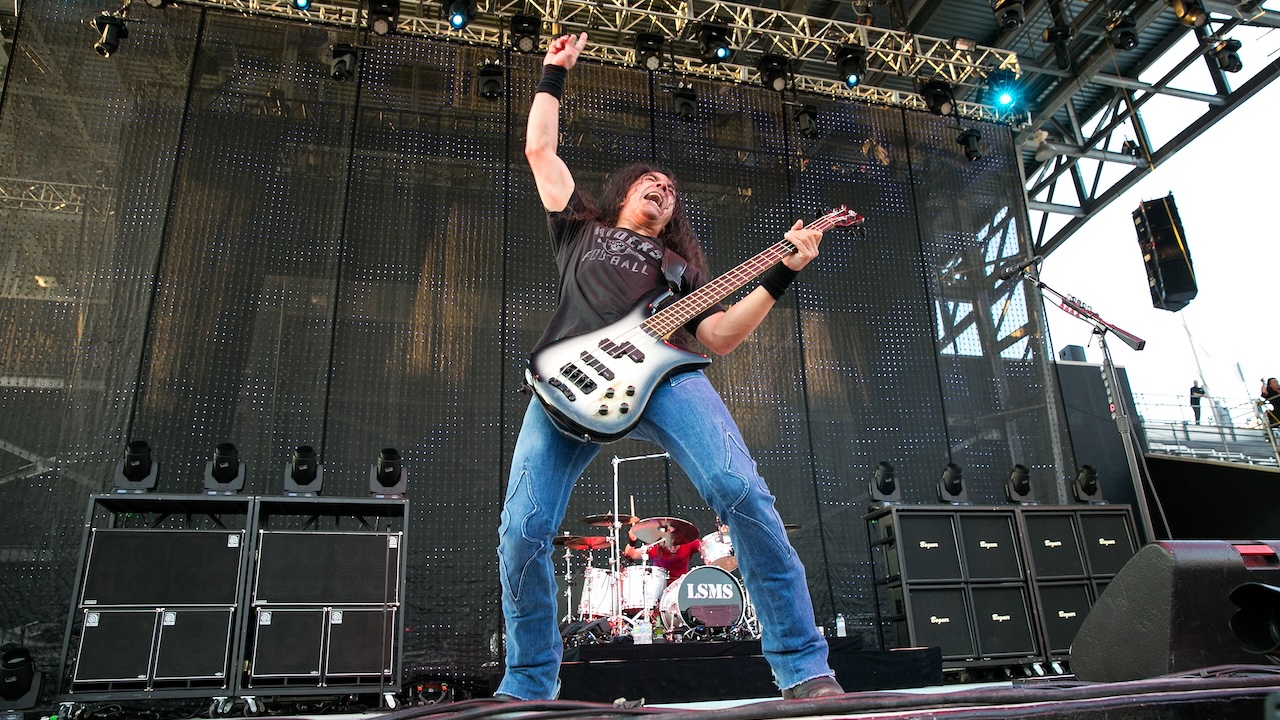Mike Inez of Alice In Chains performs onstage during 2013 Rock On The Range at Columbus Crew Stadium on May 19, 2013 in Columbus, Ohio.