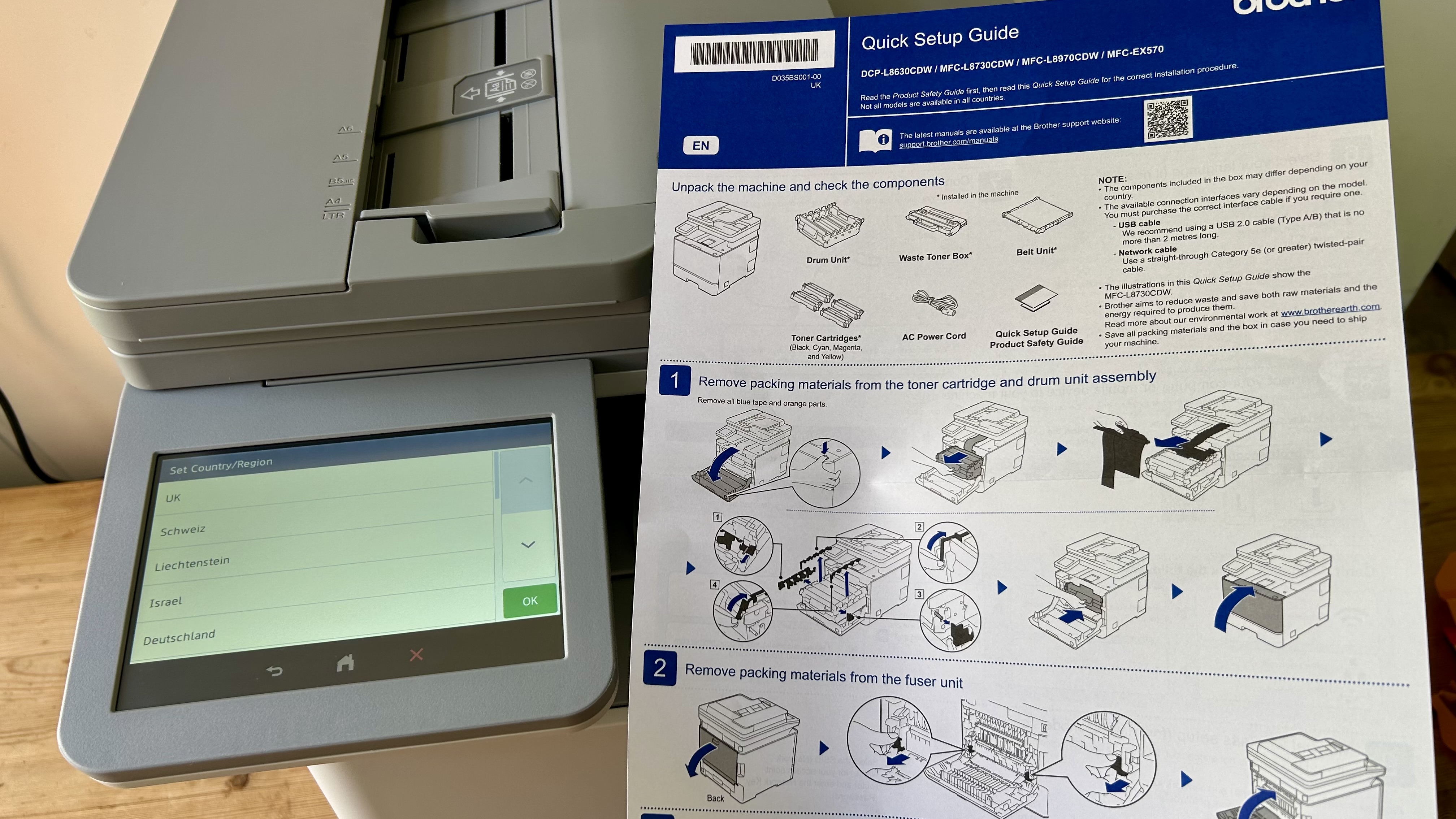 Una Brother MFC-L8970CDW de oficina en casa durante nuestras pruebas