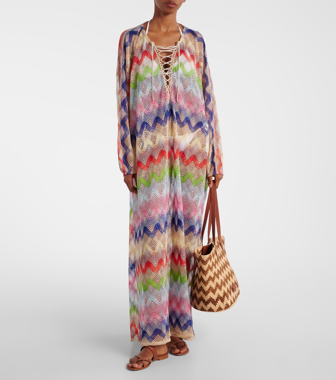 Zigzag Lamé Kaftan