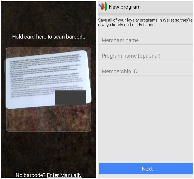 how to add card to android wallet