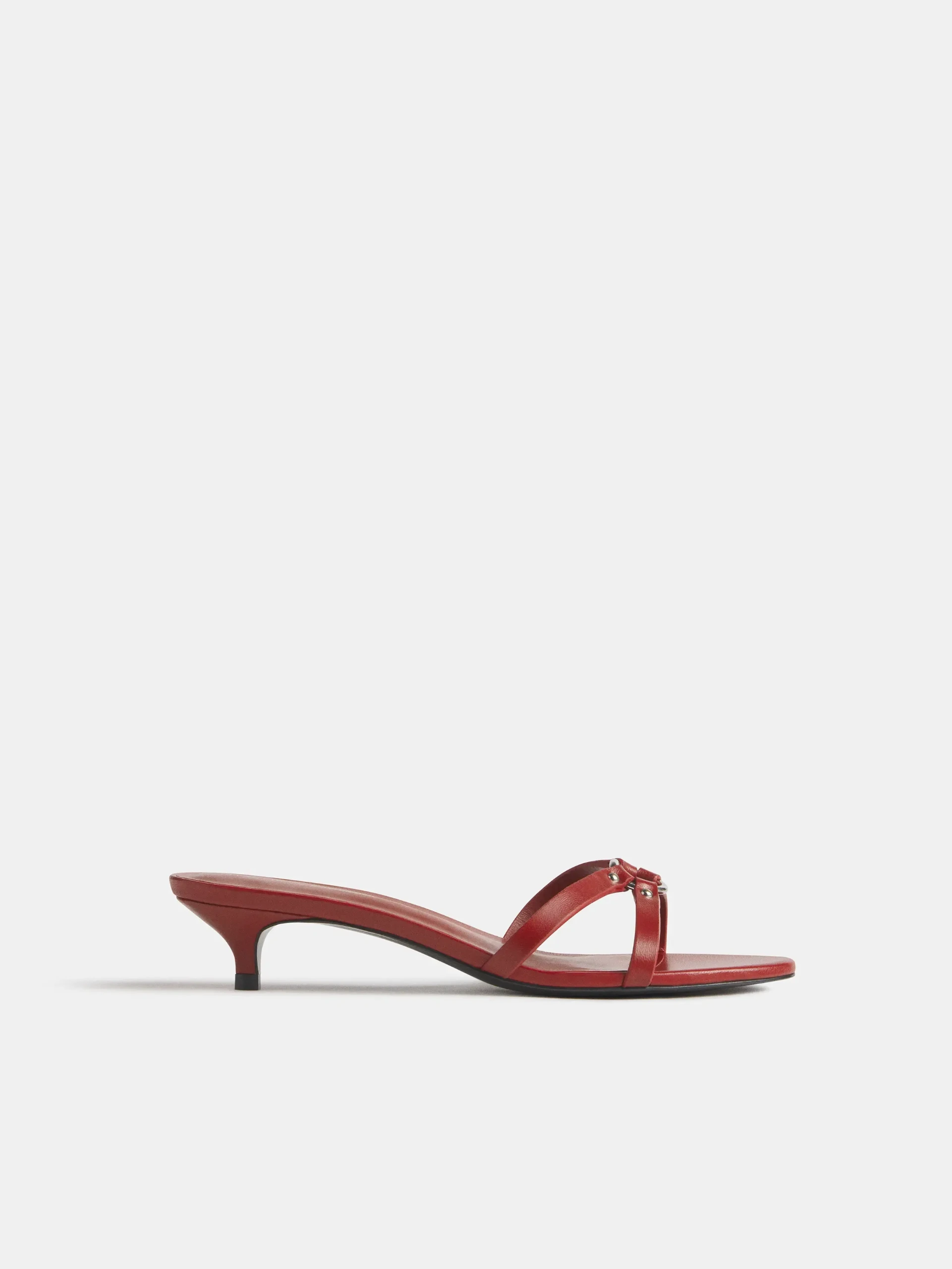Reformation x Alexa Chung, Bondage Kitten Mule