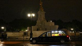 Queen Elizabeth II's coffin arrives at Buckingham Palace on September 13, 2022