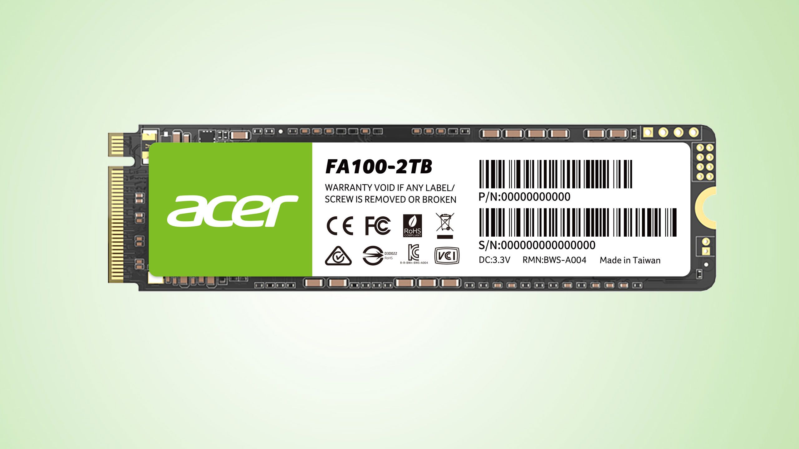 内蔵型SSD Acer RE100 M.2 SSD 1TB Amazon | Acer RE100-M2-1TB SATA M.2 2280 3D NAND 最大560MB/s 五年