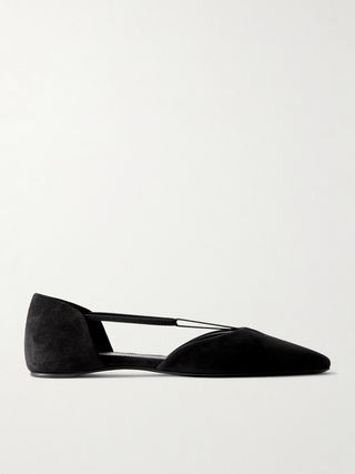 + Net Sustain the T-Strap Suede Point-Toe Flats