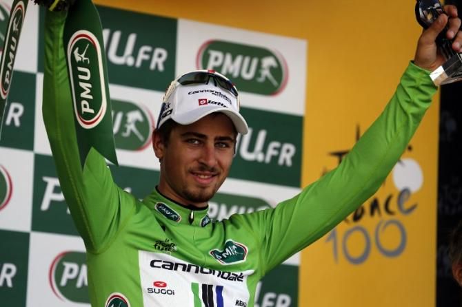 Peter Sagan may have come a close second to Gerrans, but the points were enough to put him in the green jersey.