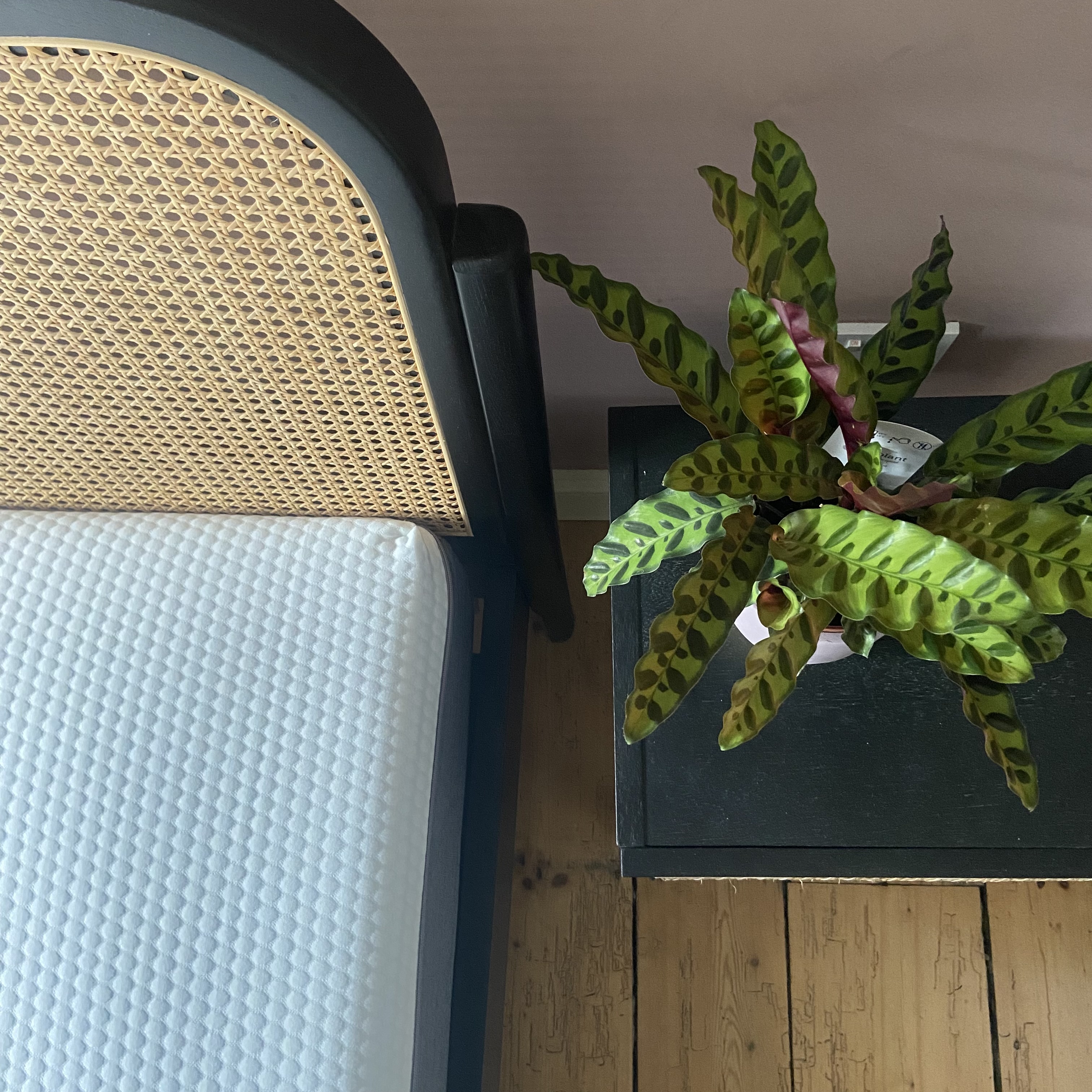 The OTTY Aura Hybrid mattress being tested at home