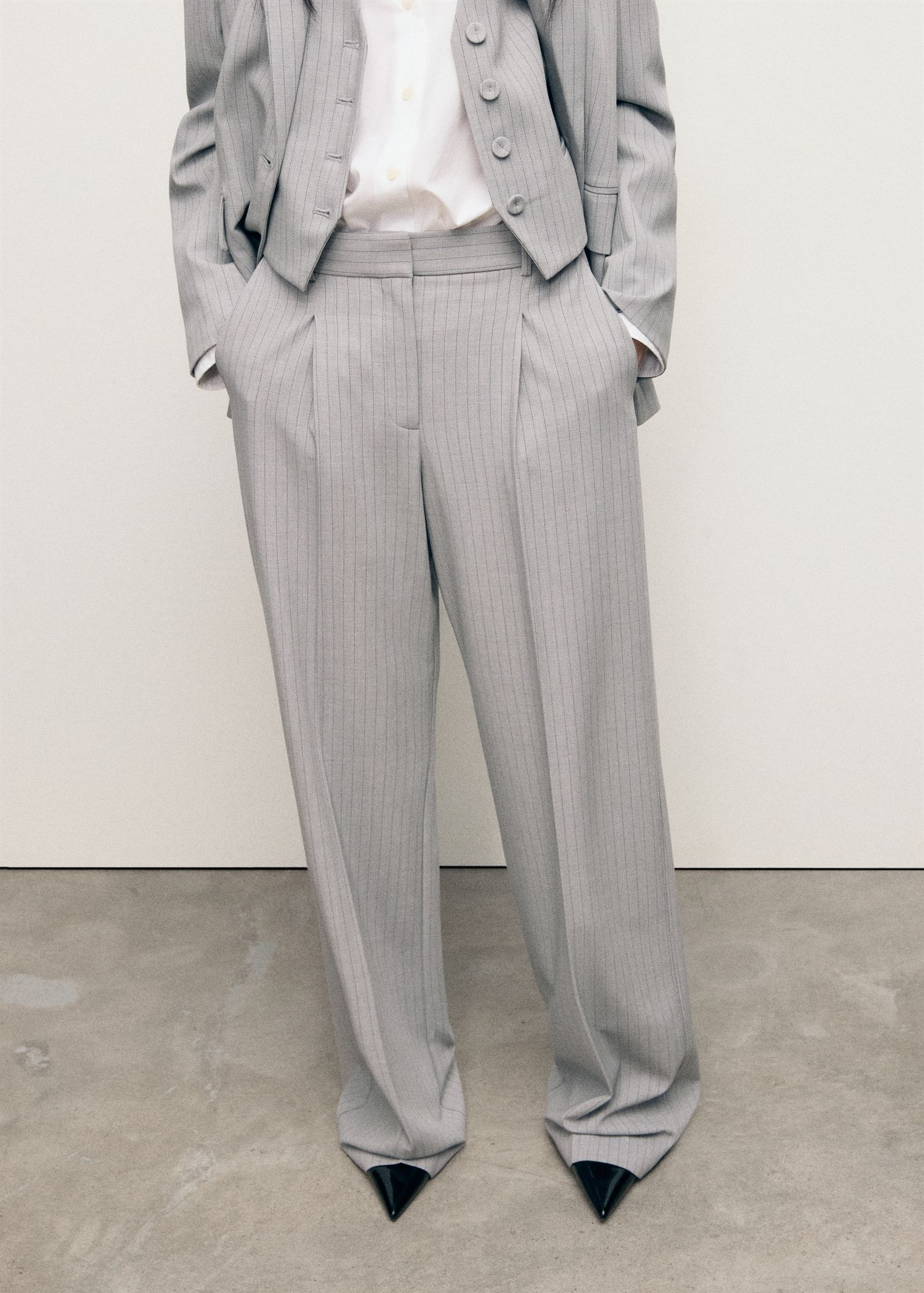 Pinstripe Suit Trousers - Women | Mango Usa