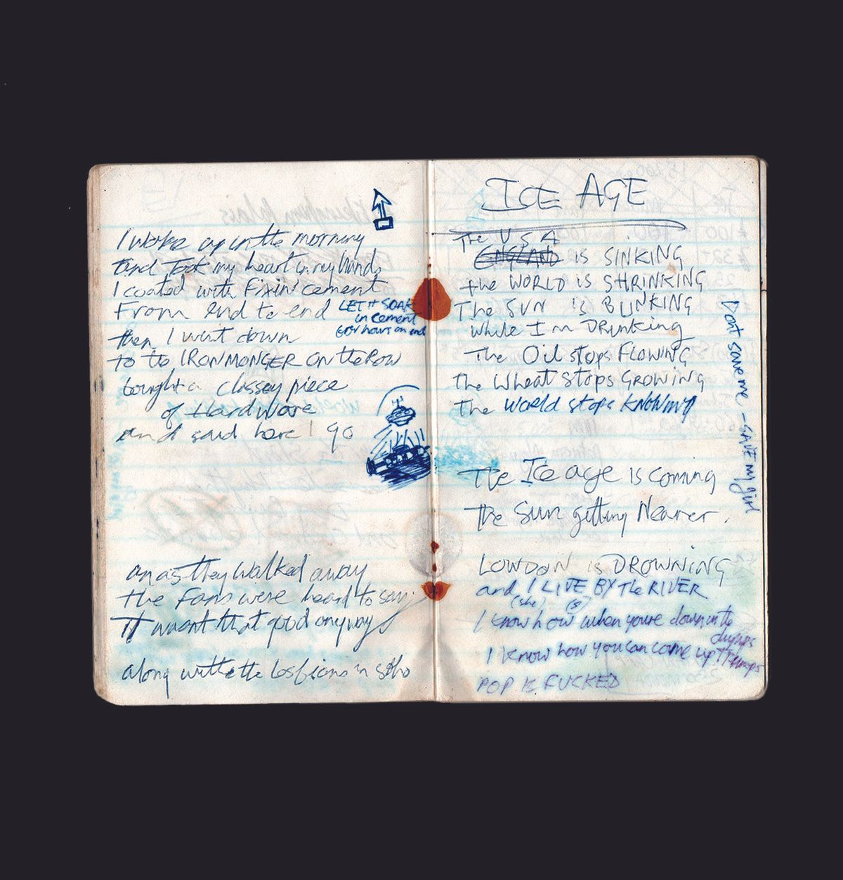 Joe Strummer's note book