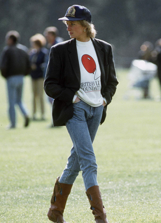 Diana, Princess Of Wales At Guards Polo Club in 1988