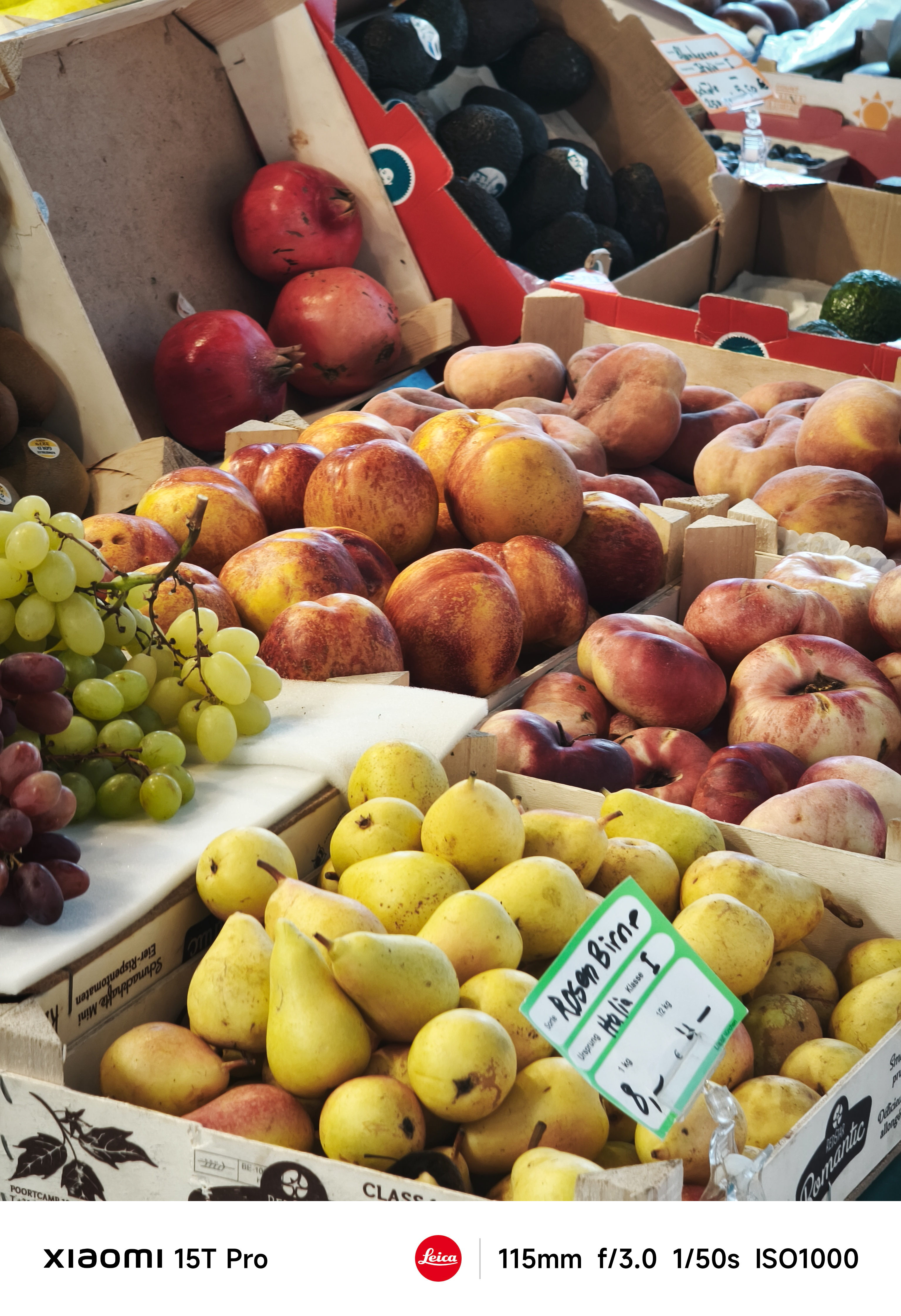 Fruit and veg on a market stand