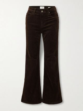 Le Easy Flare Stretch Cotton-Blend Corduroy Flared Pants