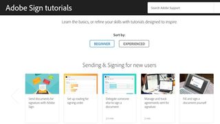Download Adobe Sign - Adobe's Adobe Sign tutorials homepage