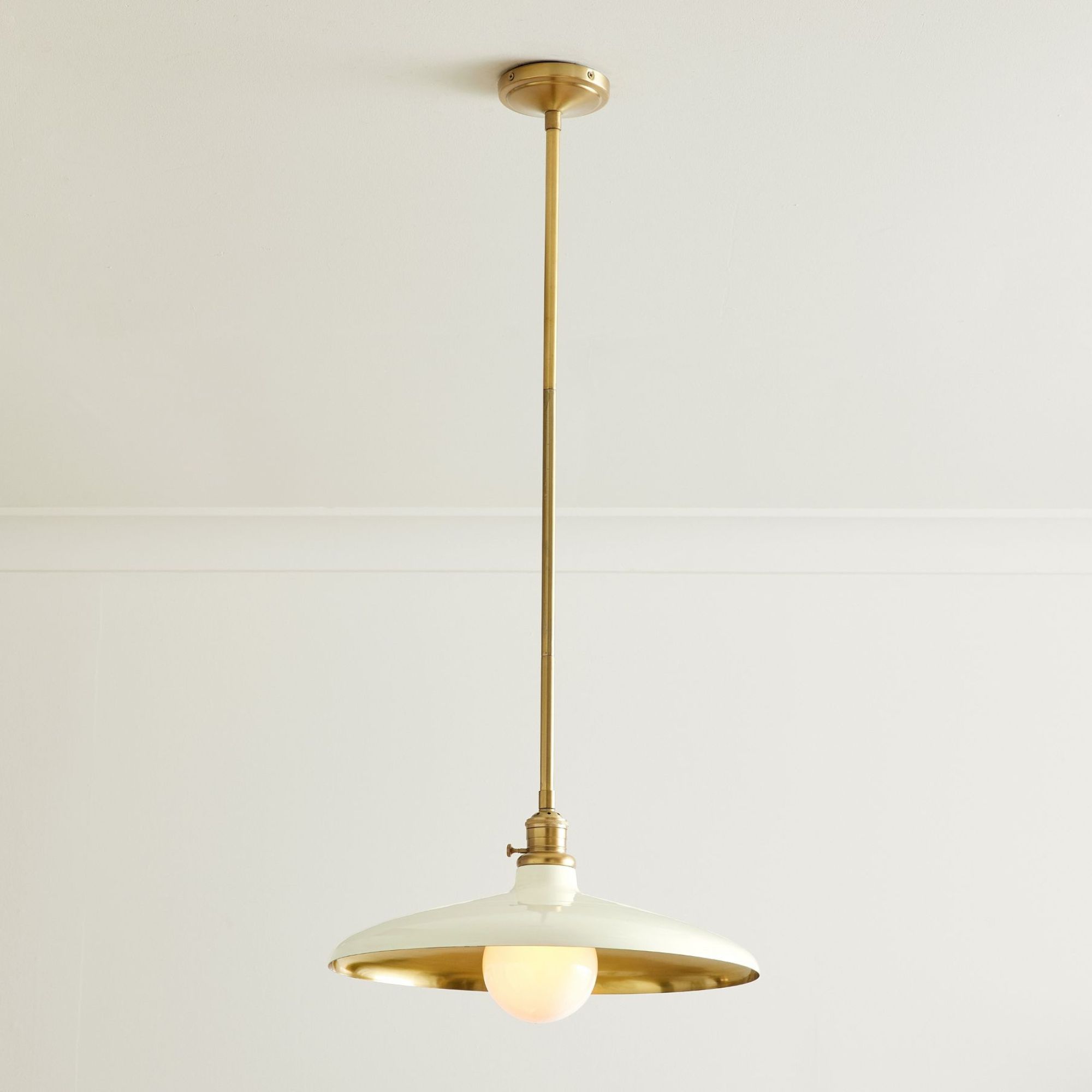 Pottery Barn, Farmhouse Metal Pole Pendant (18") Warm White
