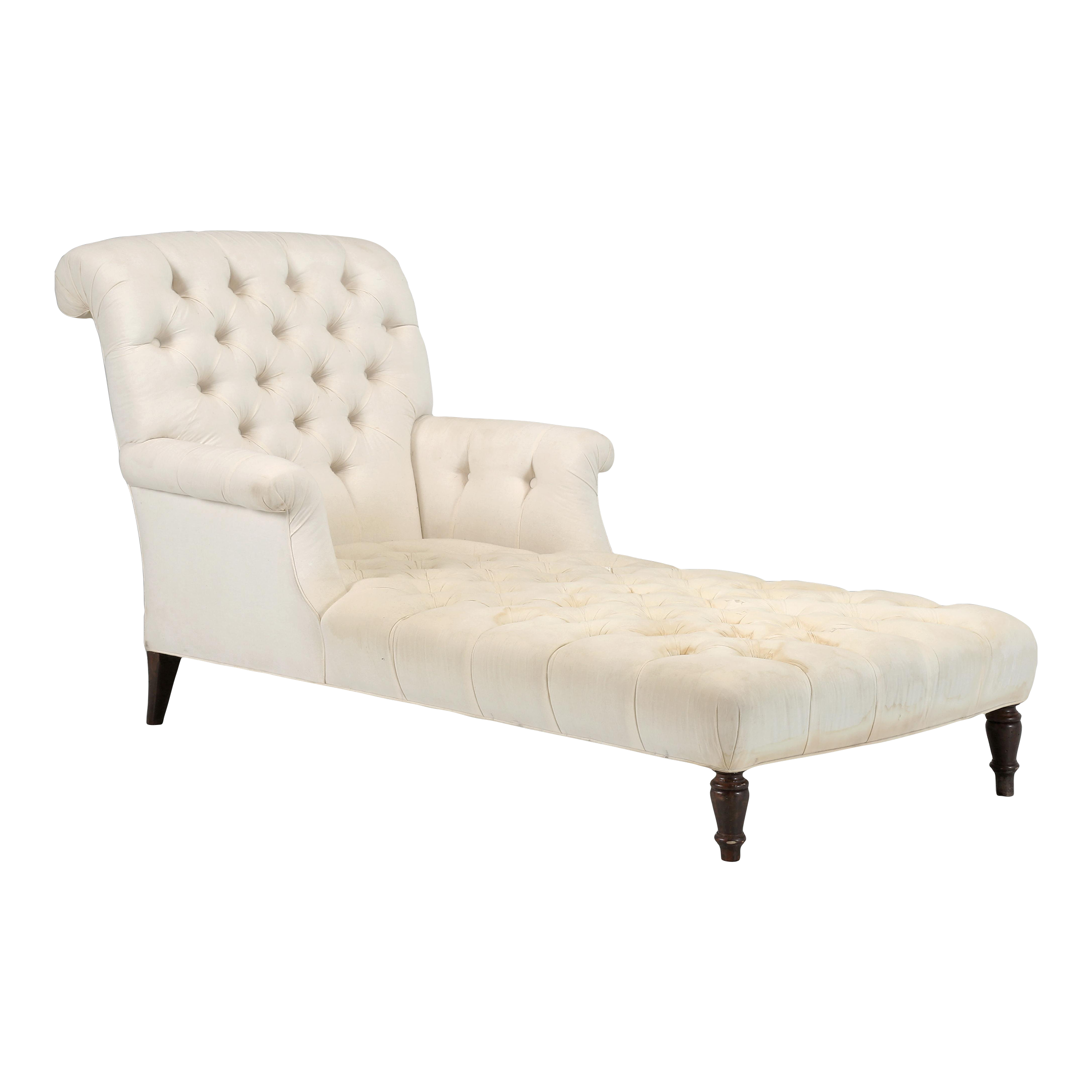 Antique French Chaise Tufted Upholstery Ready for Upholstery