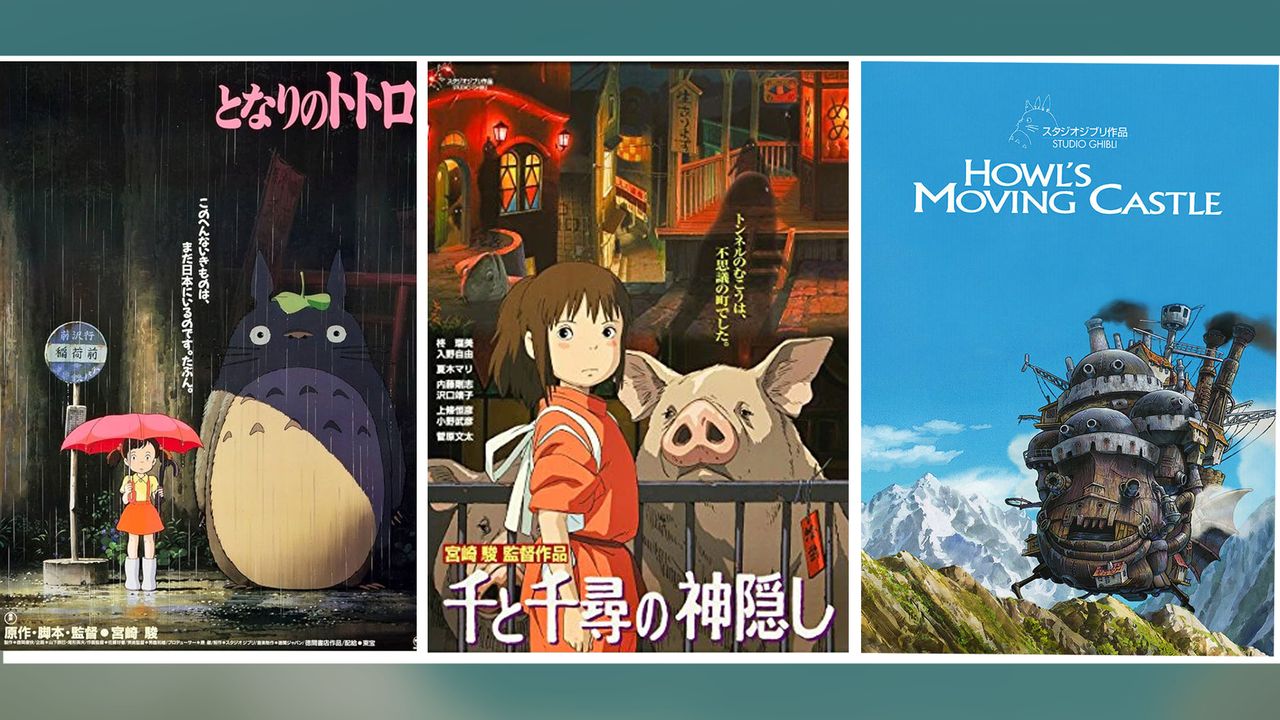 Various Studio Ghibli movie posters