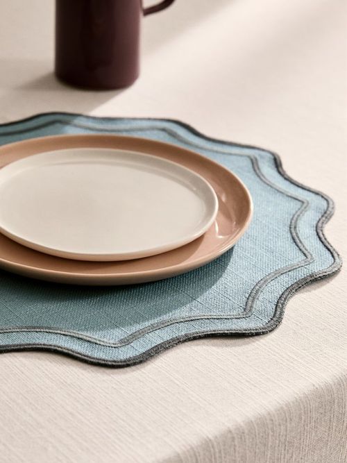 Resin Cotton Tablecloth Waves