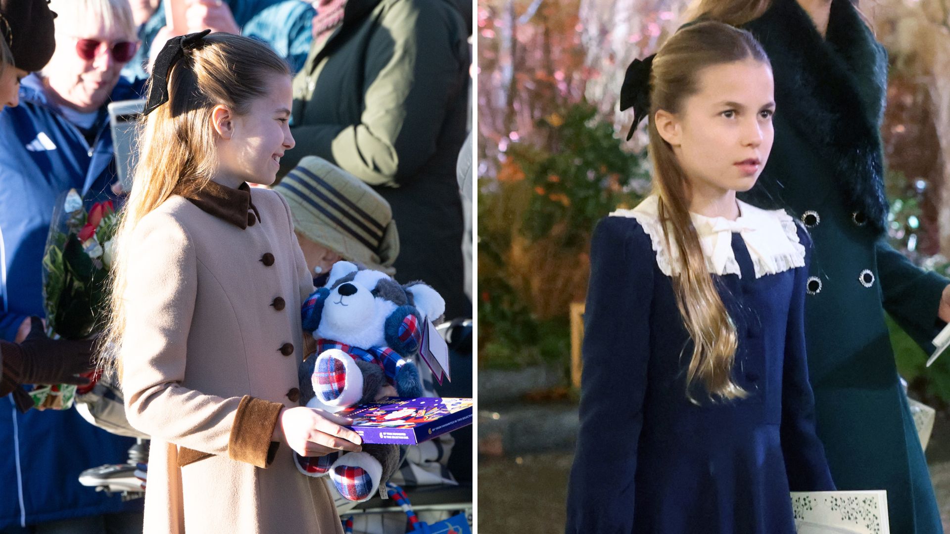 Princess Charlotte on December 25, 2025 and Princess Charlotte at Together at Christmas 2025