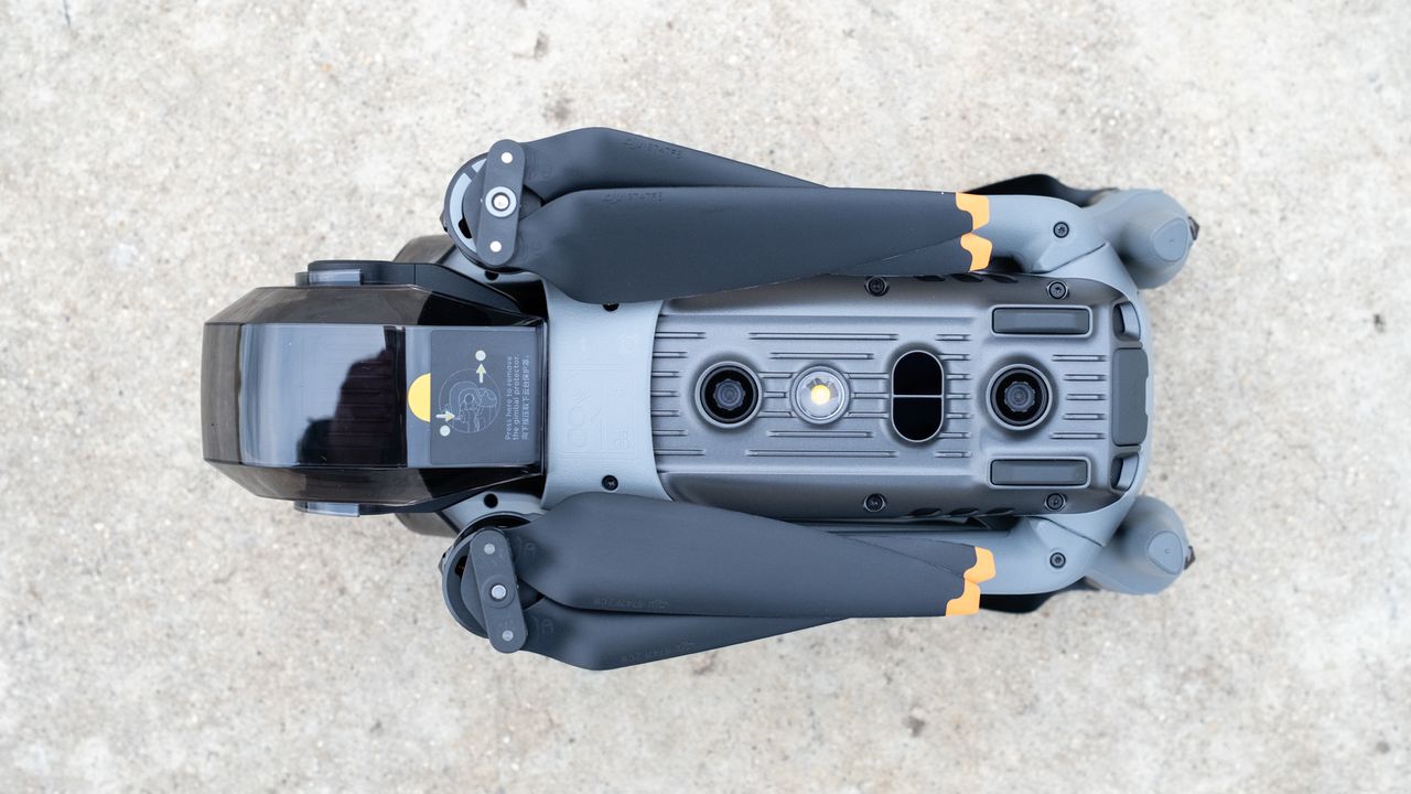 DJI Air 3S folded bottom view